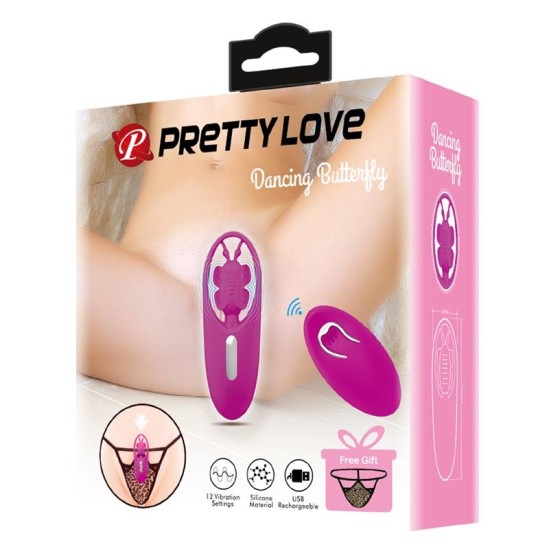 Prettylove Dancing Butterfly Panty Stimulator Remote Control