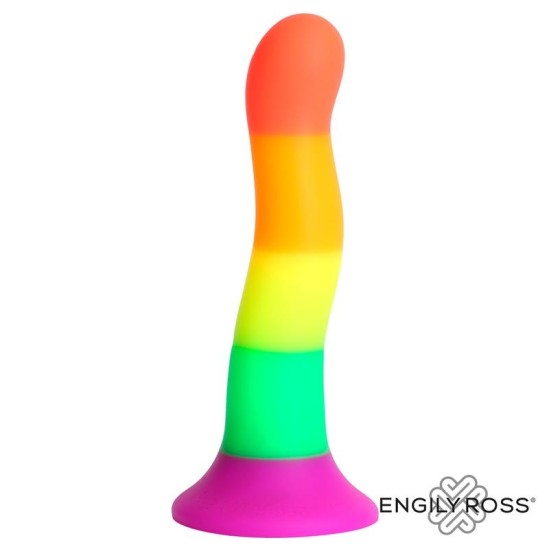 Dildox By Engily Ross Dildo Silicona L quida Color Arcoiris 18 cm