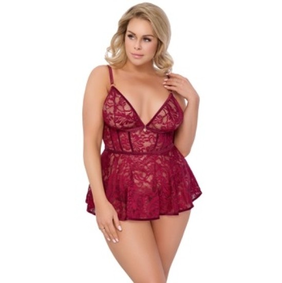 Cottelli Curves Babydoll raudona XL