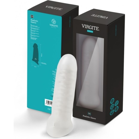 Virgite - Sleeves REALISTIC PENIS SHEATH S10 TRANSPARENT 17'80 CM