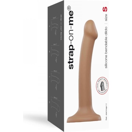 Strap-On-Me DILDO AR piesūcekni PIEMĒROTA IEKĀRTA DUAL BLĪVUMA FLEXIBLE CARAMELO S