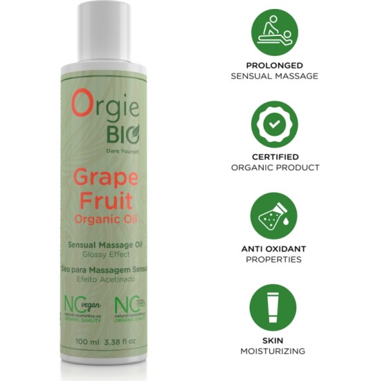 Orgie ORGANISKĀ BIO GREIPFRŪTU MASĀŽAS EĻĻA 100 ML