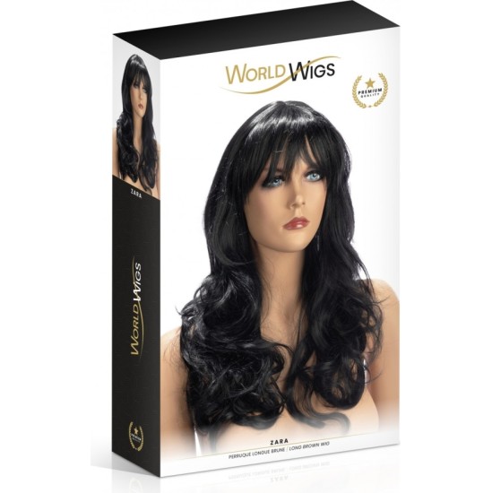 World Wigs ZARA ILGA BANGINGAS BRUNETĖS PERUKAS