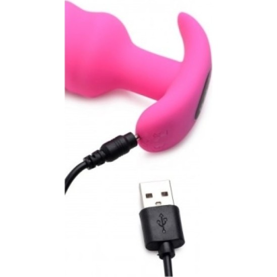 Xr - Bang! VIBRATED ANAL TORNADO SILICONE USB W/ PINK CONTROL