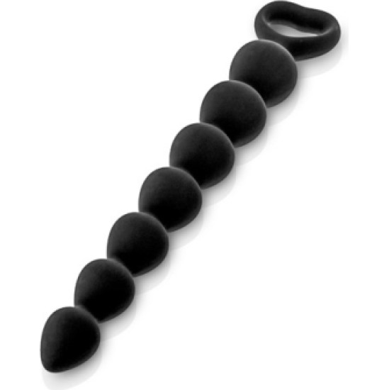 Glamy MEDIUM SILICONE ANAL STRIP BACK LOVE BLACK