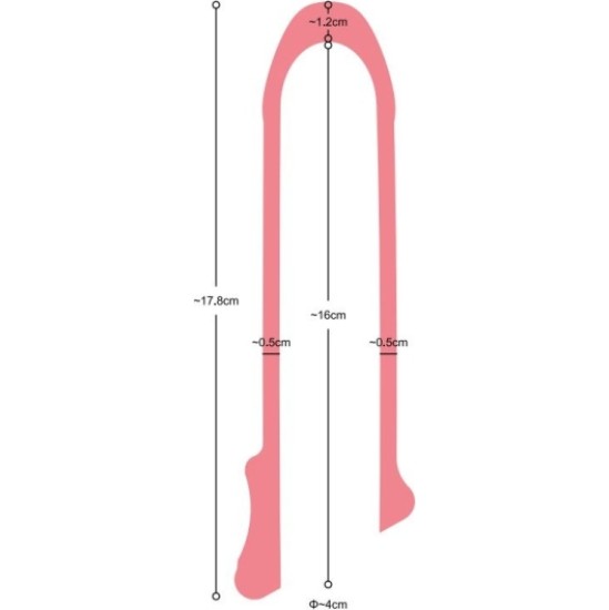 Virgite - Sleeves REALISTIC PENIS SHEATH S10 TRANSPARENT 17'80 CM