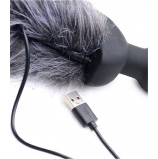 Xr - Tailz GREY FOX USB VIBRATORA ASTAS DZĪVNIEKS AR TĀLVADĪBAS PULTI