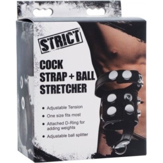 Xr - Strict RING WITH BLACK TESTICLES HARNESS