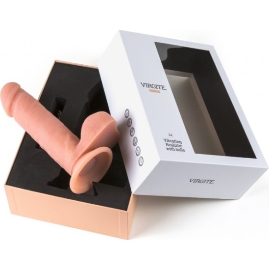 Virgite - Realistics REĀLISTS VIBRATORS R4" 19cm W/ TĀLVADĪBAS PULTS"