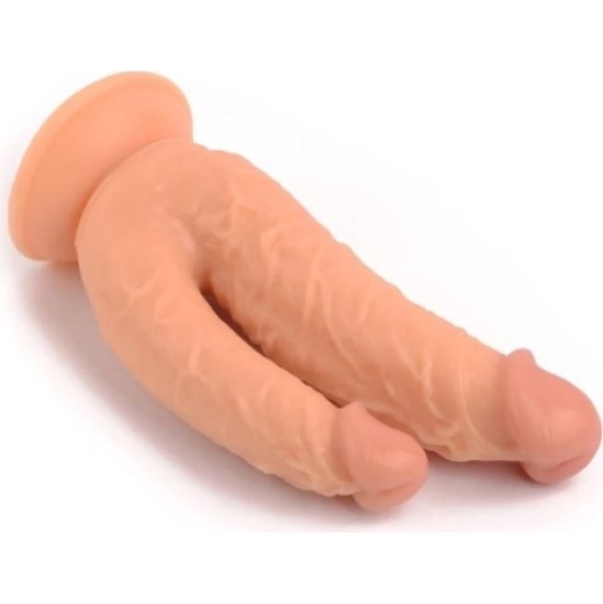 Vscnovelty REĀLISTS PENIS DUBULTĀ IESPĒJUMI 21 CM