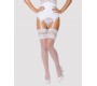 Obsessive 810-STO-2 STOCKINGS WHITE S/M