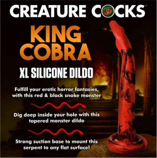 Xr - Creature Cocks KING COBRA XL SILIKONA DILDO 45'7 CM