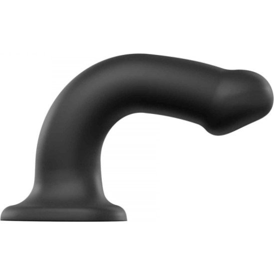 Strap-On-Me DILDO AR piesūcekni PIEMĒROTA IEKĀRTA DUAL BLĪVUMA FLEXIBLE BLACK L