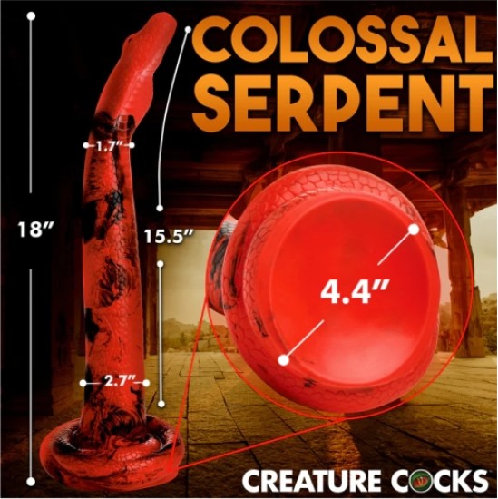 Xr - Creature Cocks KING COBRA XL SILIKONA DILDO 45'7 CM