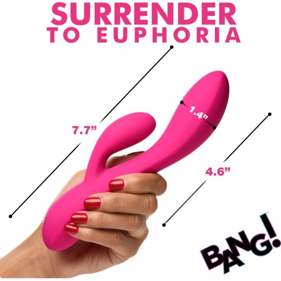 Xr - Bang! ROZĀ UZLĀDĒJAMS RABIT FLEXIBLE SILIKONA VIBRATORS