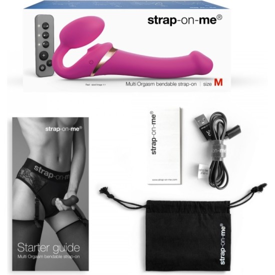 Strap-On-Me REGULIUOJAMI DIRŽAI MULTI ORGASM L FUCHSIA