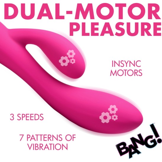 Xr - Bang! ROZĀ UZLĀDĒJAMS RABIT FLEXIBLE SILIKONA VIBRATORS