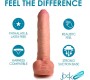 Xr - Jock DILDO PENIS AR sēkliniekiem DUBULTA BLĪVUMA NEGROZĪTA MĪKSTUMA 25 CM