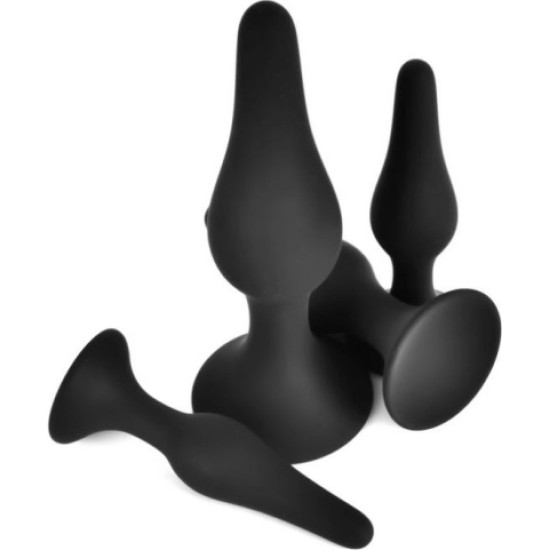 Vscnovelty ANAL KIT X 4 SILICONE V-FANTASY BLACK