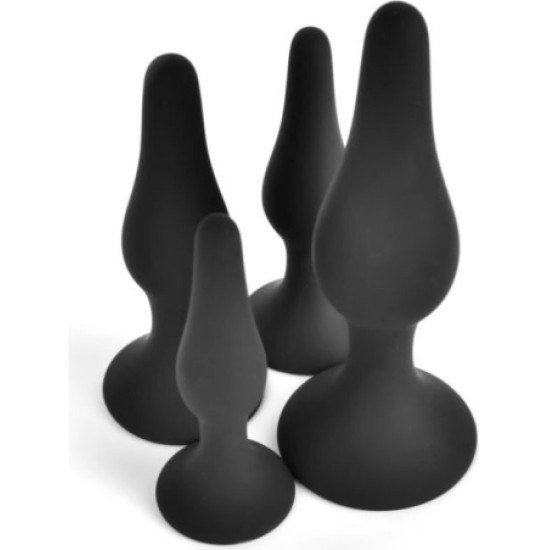 Vscnovelty ANAL KIT X 4 SILICONE V-FANTASY BLACK