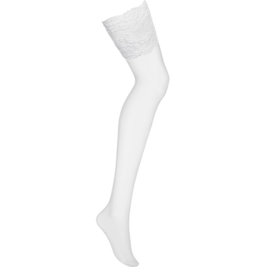 Obsessive 810-STO-2 STOCKINGS WHITE S/M