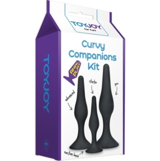 Toy Joy ANAL KIT X 3 SILICONE CURVY COMPANIONS