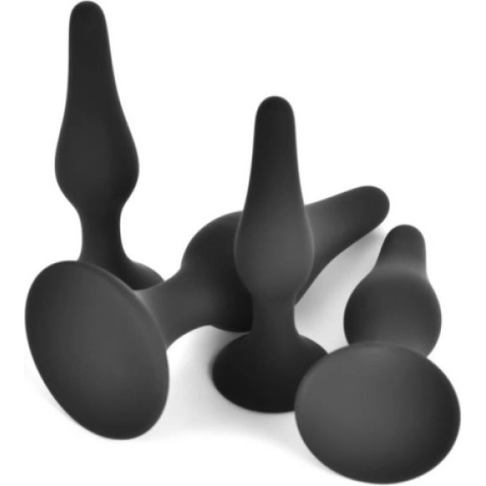 Vscnovelty ANAL KIT X 4 SILICONE V-FANTASY BLACK