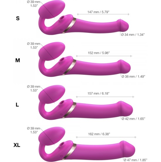 Strap-On-Me ADJUSTABLE HARNESS MULTI ORGASM L FUCHSIA