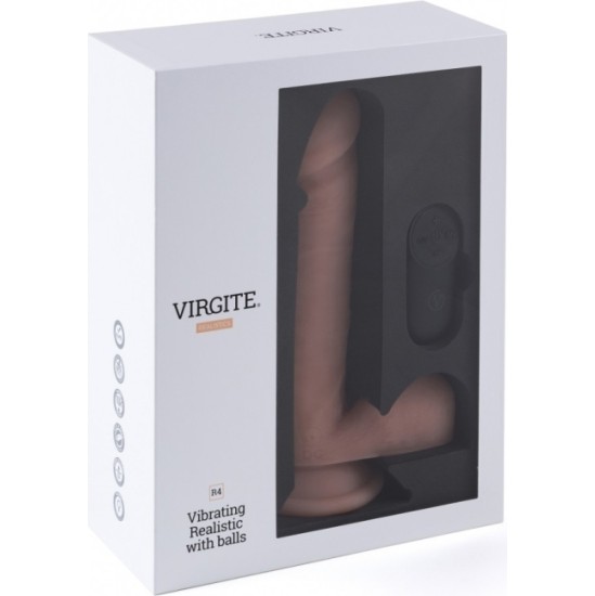 Virgite - Realistics REĀLISTS VIBRATORS R4" 19cm W/ TĀLVADĪBAS PULTS"