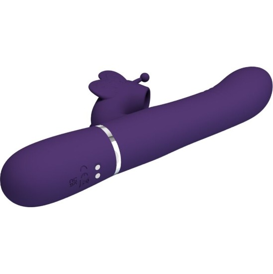 Pretty Love Flirtation PRETTY LOVE — DAUDZFUNKCIJAS ZAŠU VIBRATORS 4 IN 1 BUTTERFLY Purpurs