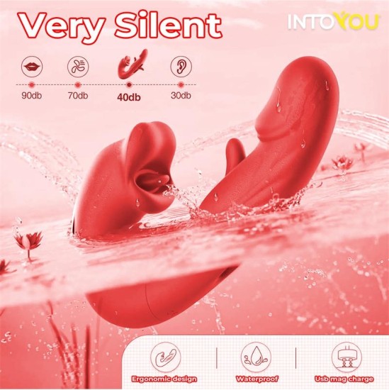 Intoyou App Series Mouty Vibe su kandžiojimusi ir vartymu naudojant programą