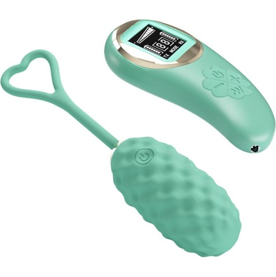 Prettylove Vivian Vibrating Egg with Digital Screen Remote Control Green