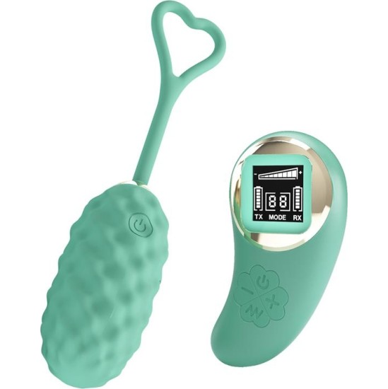 Prettylove Vivian Vibrating Egg with Digital Screen Remote Control Green