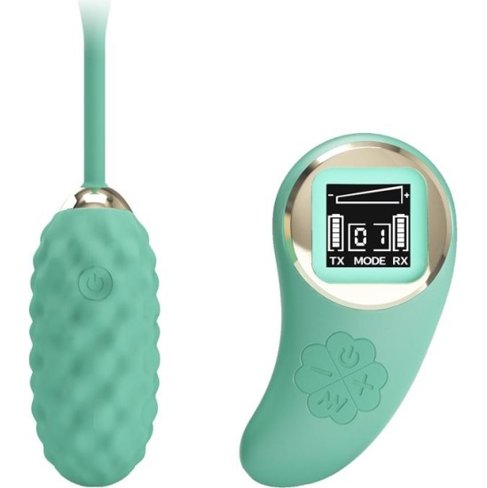 Prettylove Vivian Vibrating Egg with Digital Screen Remote Control Green