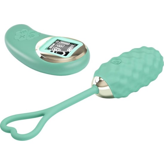 Prettylove Vivian Vibrating Egg with Digital Screen Remote Control Green