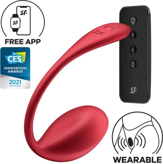 Satisfyer Blizgus žiedlapis su Connect APP Red