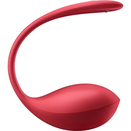 Satisfyer Blizgus žiedlapis su Connect APP Red