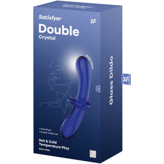 Satisfyer Crystal SATISFYER - DVIGUBAS CRYSTAL DILDO BLUE