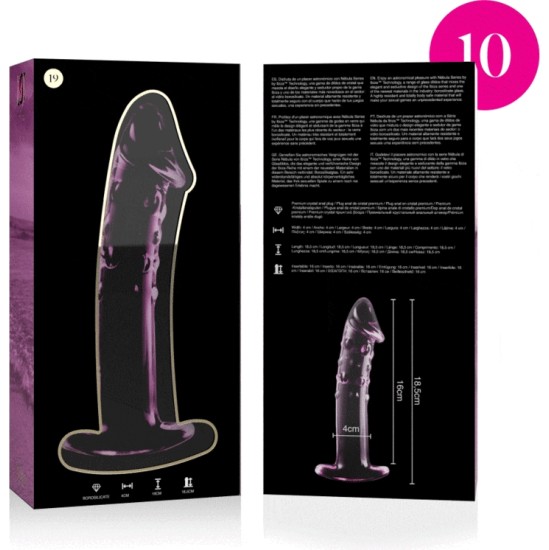 Nebula Series By Ibiza MUDEL 19 DILDO BOROSILIKAATKLAASI 18,5 X 4 CM ROOSA