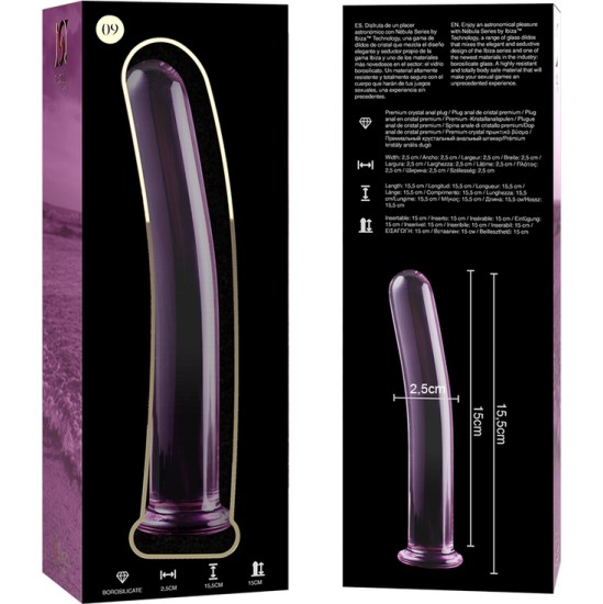 Nebula Series By Ibiza MODEL 9 DILDO BOROSILICATE GLASS 15.5 X 2.5 CM PINK