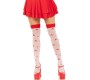 Leg Avenue Hosiery LEG AVENUE - MUSHROOM HIGH SOCKS RED/WHITE