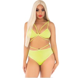 Leg Avenue Sets LEG AVENUE - TOP & PANTIES YELLOW WITH STRAPS