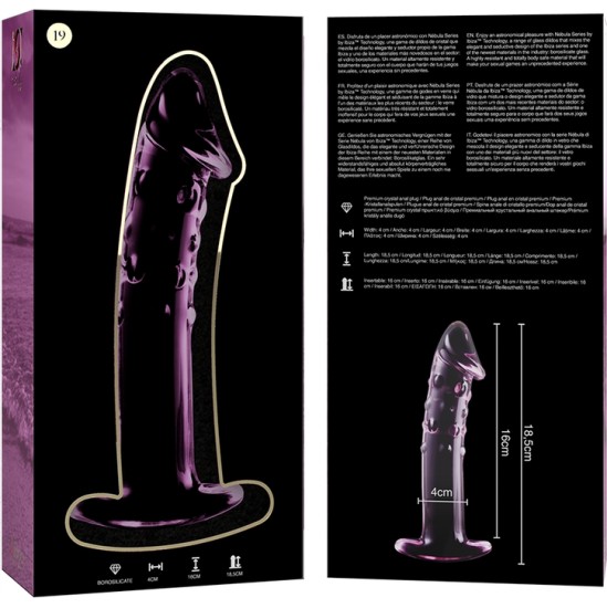 Nebula Series By Ibiza MUDEL 19 DILDO BOROSILIKAATKLAASI 18,5 X 4 CM ROOSA
