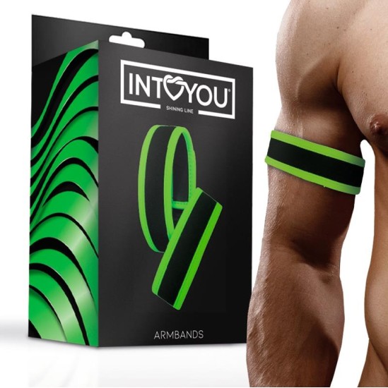 Intoyou Shining Line Tumsā mirdzošas Velcro aproces