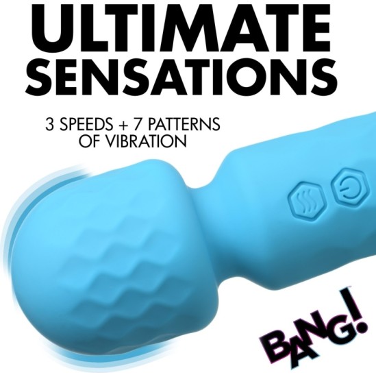 Xr - Bang! MINI RECHARGEABLE WAND MASSAGER BLUE SILICONE