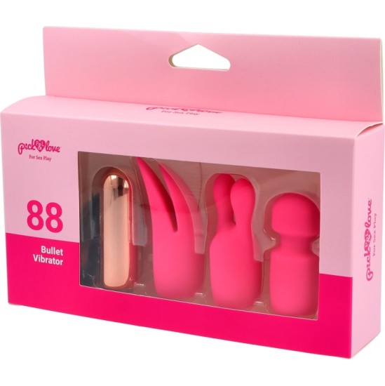 Pick&Love Nº 88 RECHARGEABLE BULLET WITH PINK SILICONE COVERS