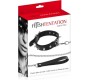 Fetish Tentation ADJUSTABLE BLACK COLLAR WITH RING, SPIKES AND STRAP