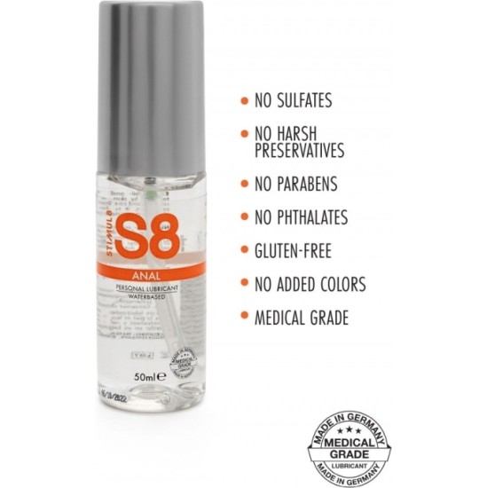 Stimul8 S8 WATER-BASED ANAL LUBRICANT 50 ML