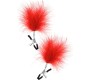 Sweet Caress ADJUSTABLE CLIPS W/ RED POM POM FEATHER