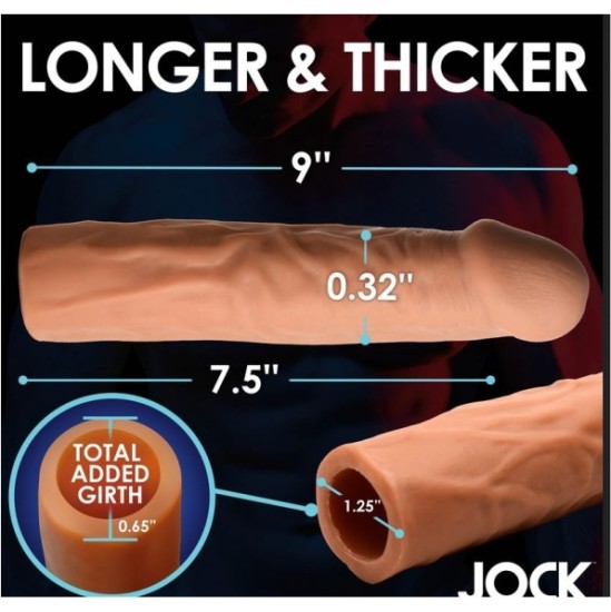 Xr - Jock PENIS ENLARGEMENT SHEATH 3'8 CM BROWN